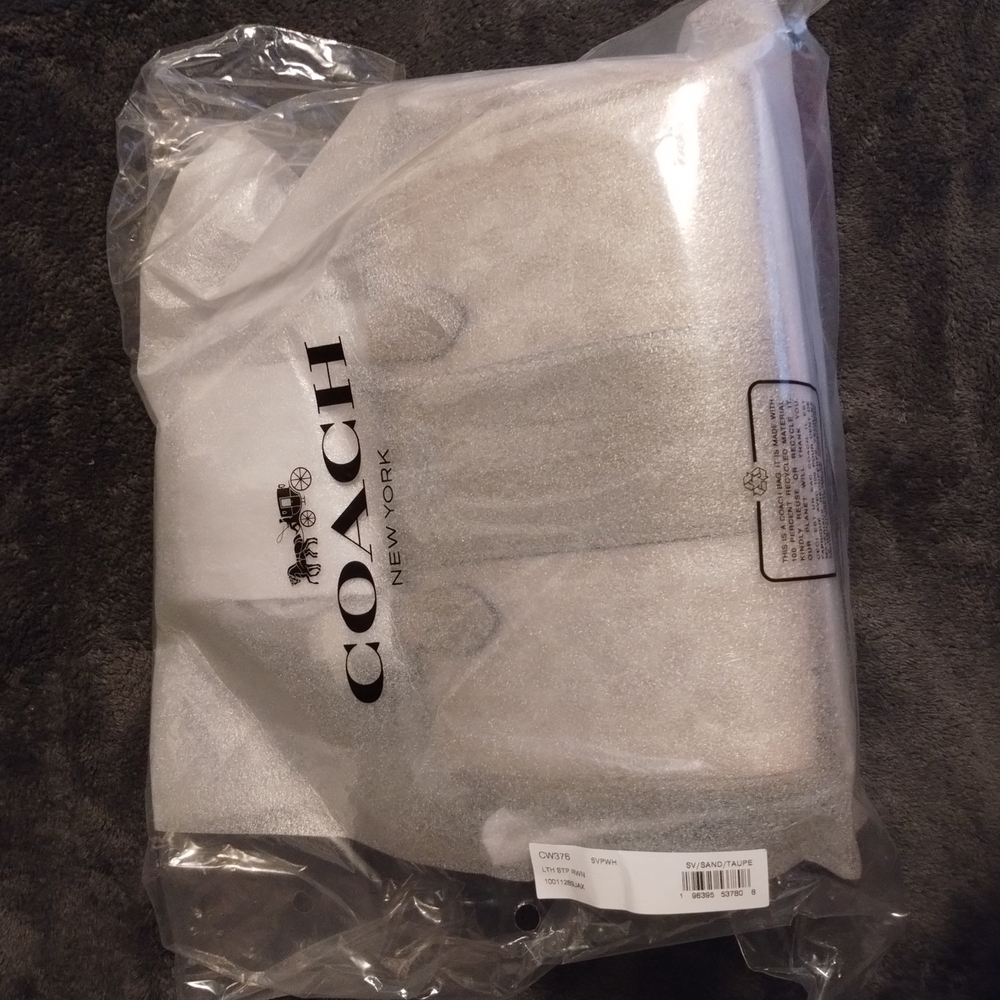 Coach Rowan Sand/Taupe/Silver Signature Satchel Bag - Picture 6 of 6